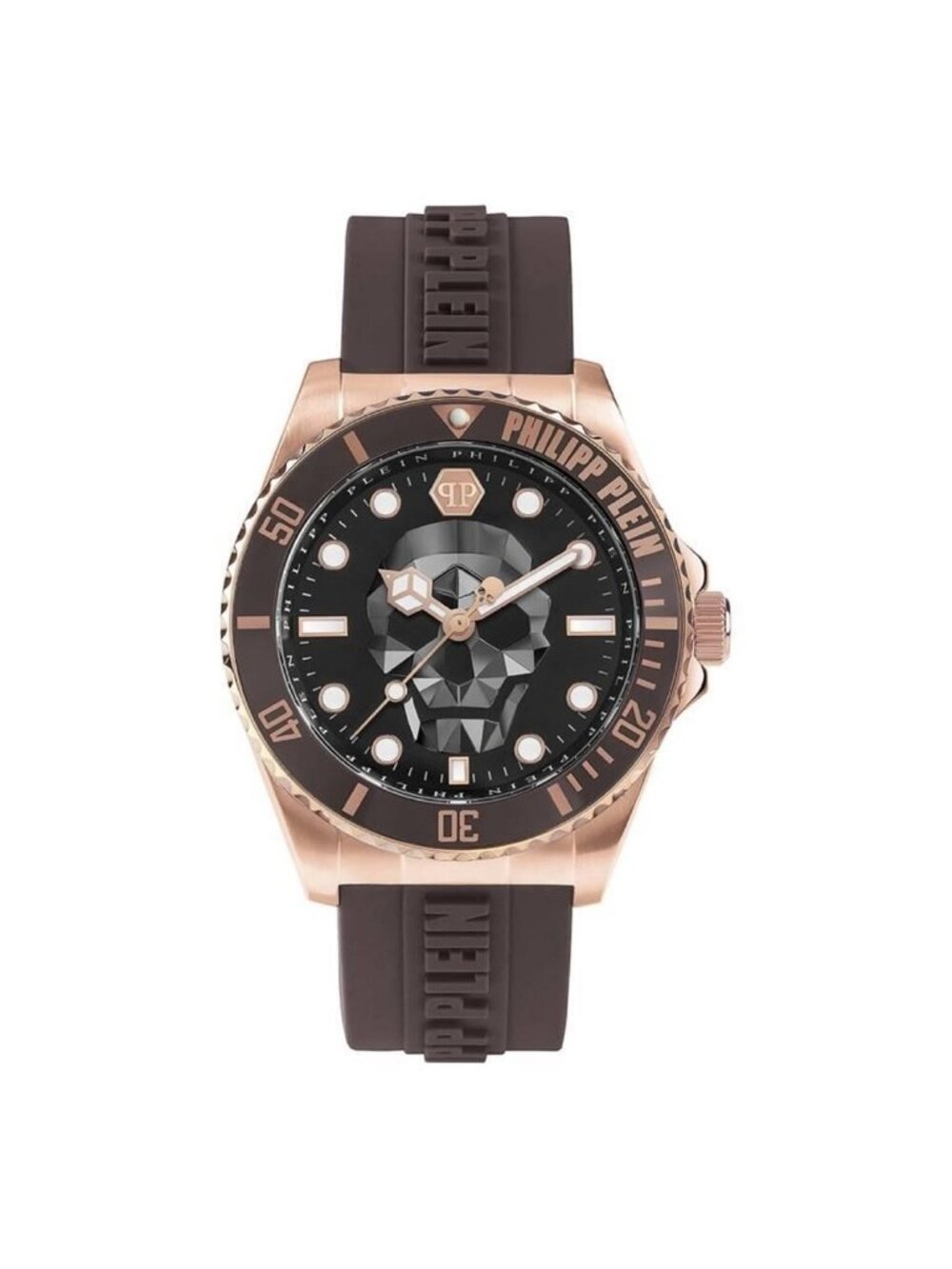 NWT Philipp Plein The Skull Diver Quartz Black Dial Men's Watch